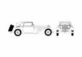 Blueprint Horch 670 V12 Coupe 1932 A4 Photo Print