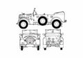 Blueprint Horch 830R Kfz 15 SUV 1938 A4 Photo Print