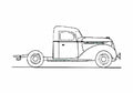Blueprint Hudson Cab Chassis Truck 1937 A4 Photo Print