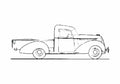 Blueprint Hudson Cab Pick up 1937 A4 Photo Print
