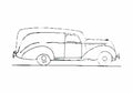 Blueprint Hudson Custom Panel Delivery Van 1937 A4 Photo Print