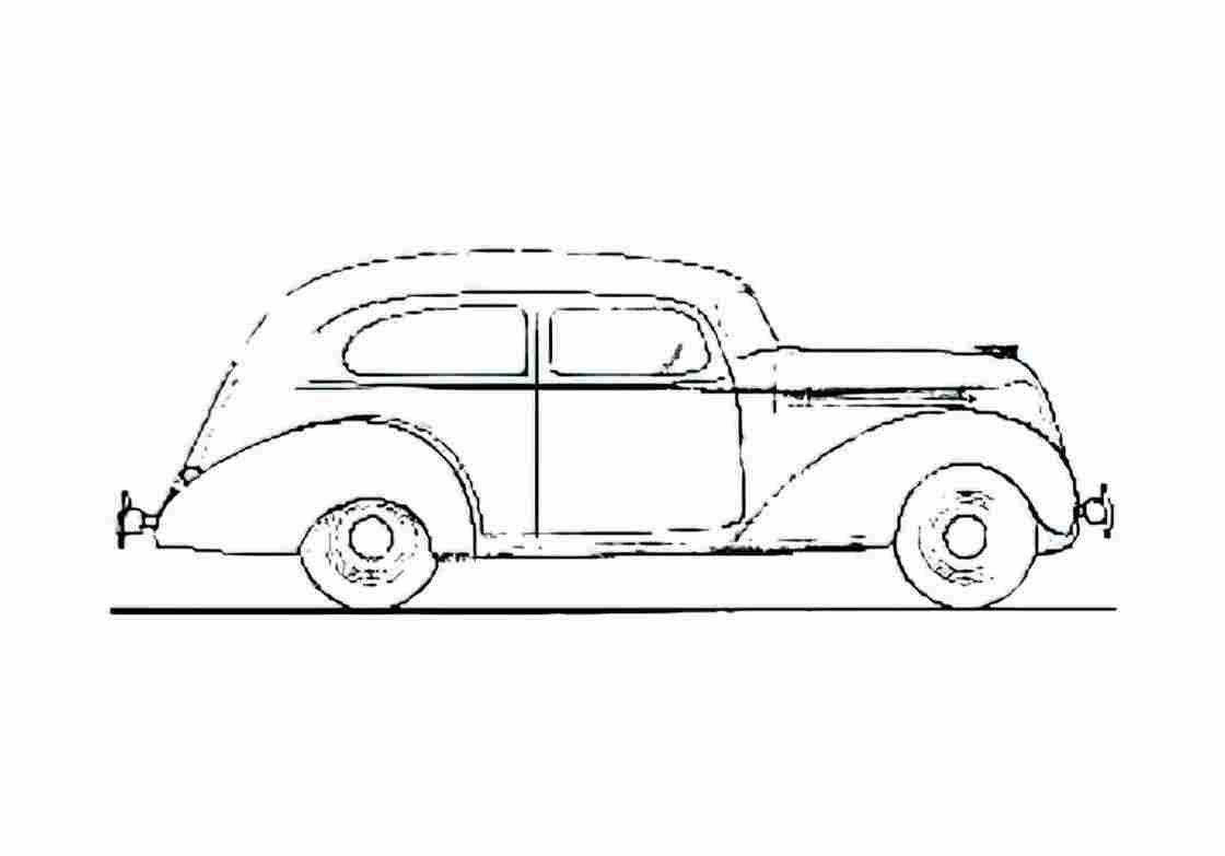 Blueprint Hudson Utility Coach Wagon 1937 A4 Photo Print