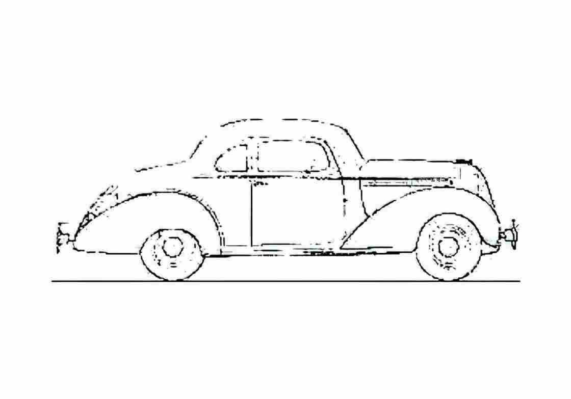 Blueprint Hudson Utility Coupe Pick up 1937 A4 Photo Print