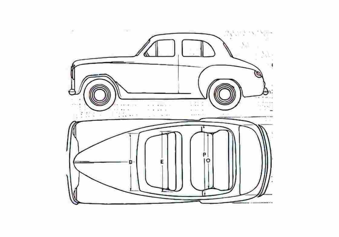 Blueprint Humber Hawk Mk III Coupe 1949 A4 Photo Print