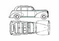 Blueprint Humber Pullman Limousine 1950 A4 Photo Print