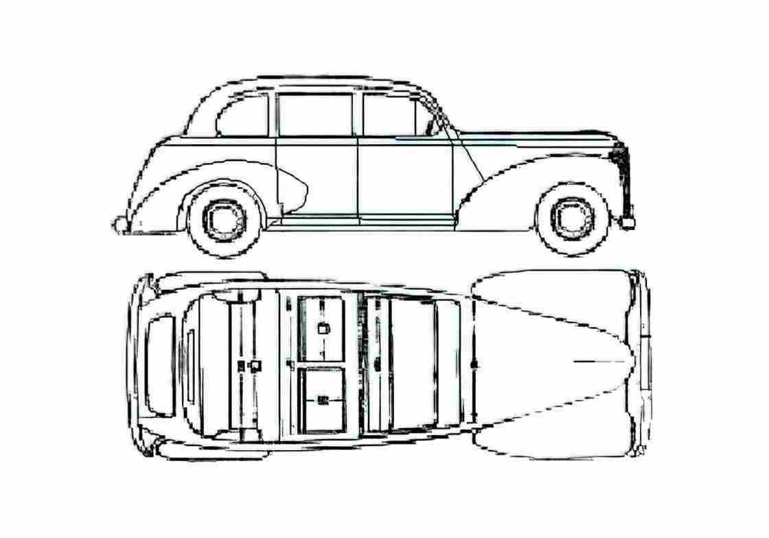 Blueprint Humber Pullman Limousine 1950 A4 Photo Print