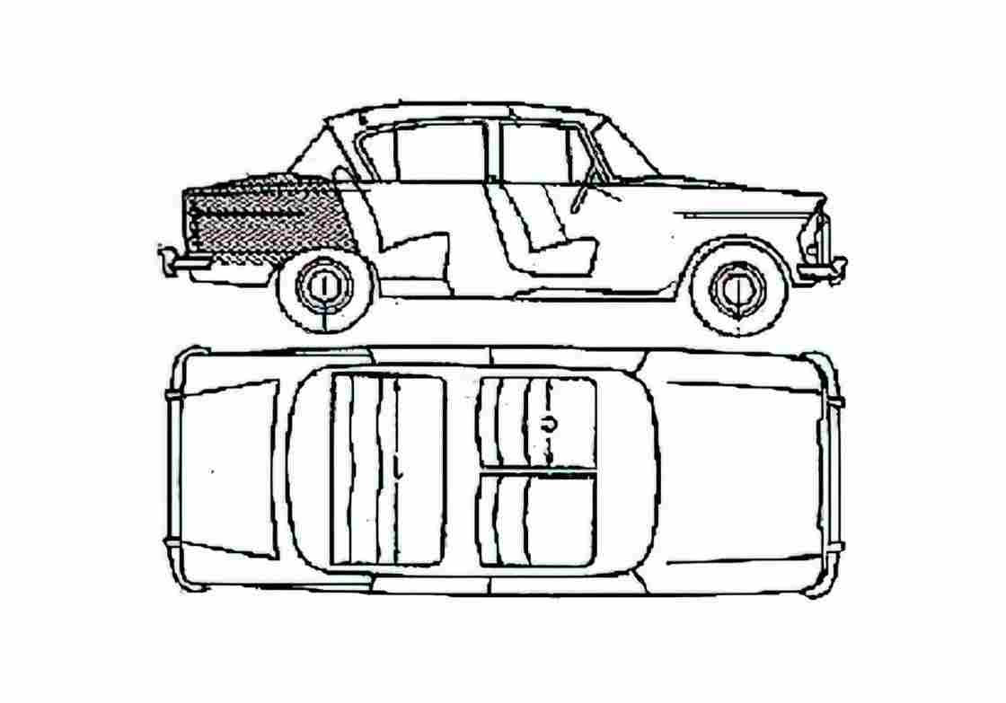 Blueprint Humber Sceptre Sedan 1963 A4 Photo Print