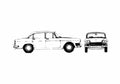 Blueprint Humber Super Snipe III Sedan 1963 A4 Photo Print