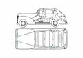 Blueprint Humber Super Snipe Sedan 1948 A4 Photo Print