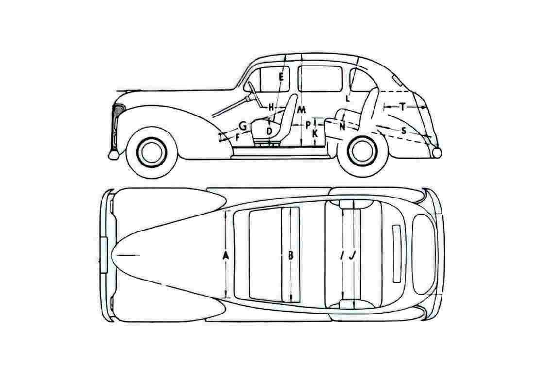 Blueprint Humber Super Snipe Sedan 1948 A4 Photo Print