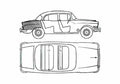 Blueprint Humber Super Snipe Sedan 1959 A4 Photo Print