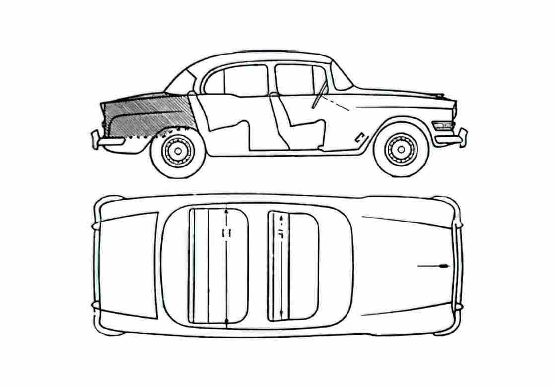 Blueprint Humber Super Snipe Sedan 1959 A4 Photo Print