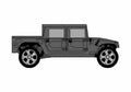 Blueprint Hummer H1 Crew Cab Pick up 1992 A4 Photo Print