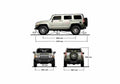 Blueprint Hummer H3 SUV 2005 A4 Photo Print