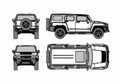 Blueprint Hummer H3 SUV 2006 A4 Photo Print
