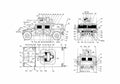 Blueprint Hummer M242 Bushmaster SUV 1992 A4 Photo Print