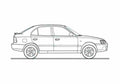Blueprint Hyundai Accent Hatchback 2004 A4 Photo Print