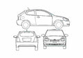Blueprint Hyundai Accent III MC Hatchback 2008 A4 Photo Print