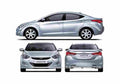 Blueprint Hyundai Avante Sedan 2011 A4 Photo Print