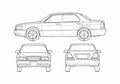 Blueprint Hyundai Centennial Sedan 2005 A4 Photo Print