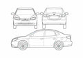Blueprint Hyundai Elantra I30 Sedan 2007 A4 Photo Print