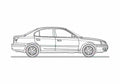 Blueprint Hyundai Elantra Sedan 2004 A4 Photo Print