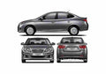Blueprint Hyundai Elantra Sedan 2011 A4 Photo Print