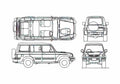 Blueprint Hyundai Galloper LWB SUV 1991 A4 Photo Print