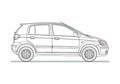 Blueprint Hyundai Getz Hatchback 2004 A4 Photo Print