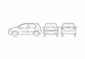 Blueprint Hyundai Getz Hatchback 2005 A4 Photo Print