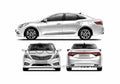 Blueprint Hyundai Grandeur 5G Sedan 2011 A4 Photo Print
