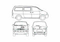 Blueprint Hyundai H1 Minivan 2008 A4 Photo Print
