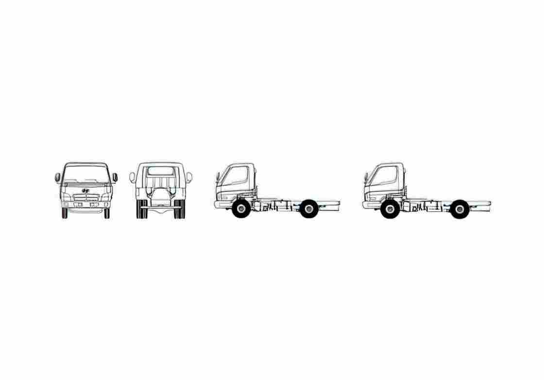 Blueprint Hyundai HD45 Truck 2008 A4 Photo Print