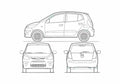 Blueprint Hyundai I10 Hatchback 2008 A4 Photo Print