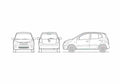 Blueprint Hyundai I10 Hatchback 2009 A4 Photo Print