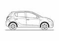 Blueprint Hyundai I20 12 Comfort Hatchback 2009 A4 Photo Print