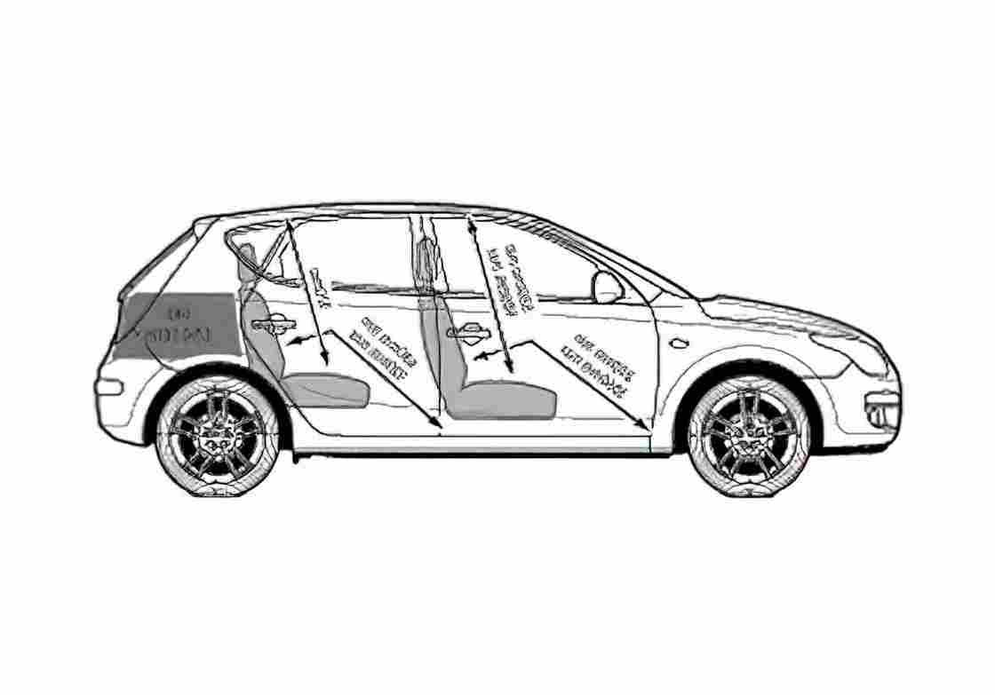 Blueprint Hyundai I30 Hatchback 2007 A4 Photo Print