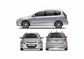 Blueprint Hyundai I30CW Wagon 2011 A4 Photo Print
