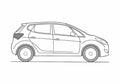 Blueprint Hyundai IX20 Hatchback 2011 A4 Photo Print