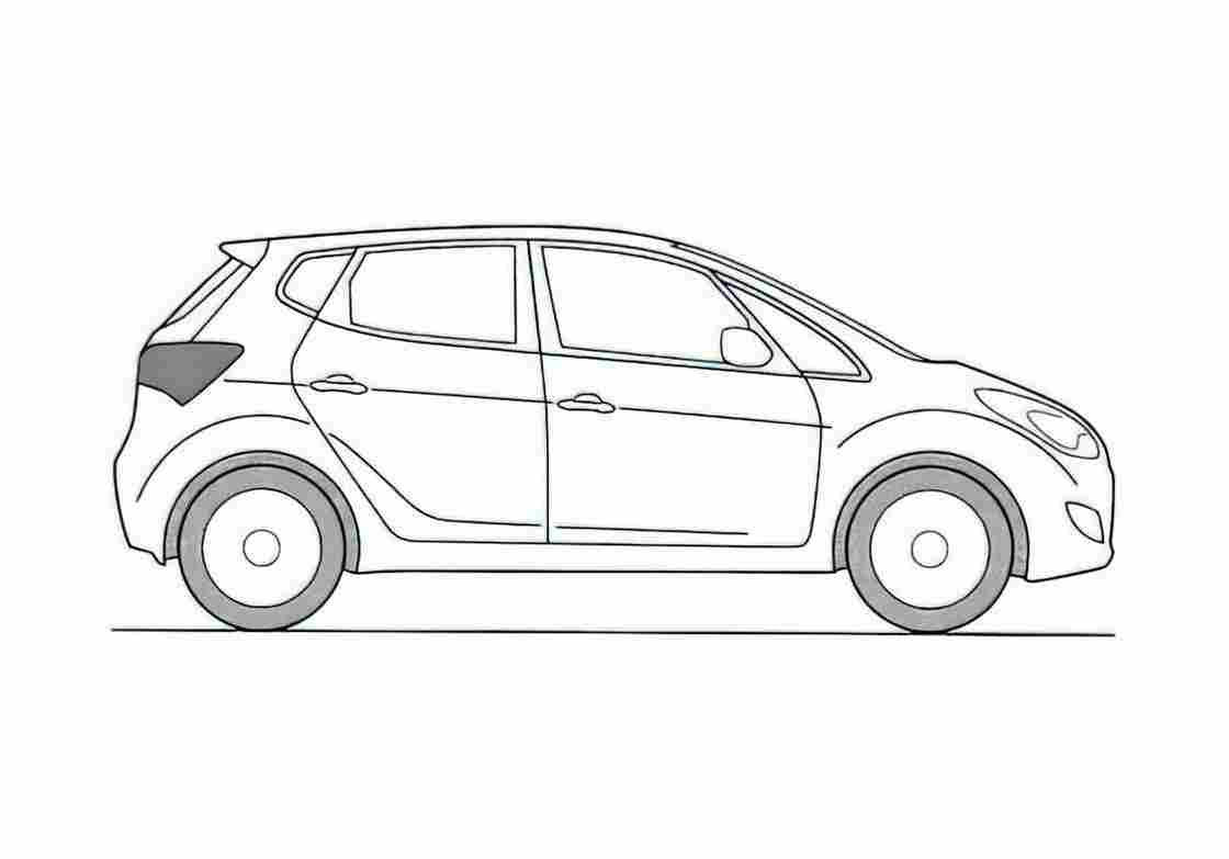 Blueprint Hyundai IX20 Hatchback 2011 A4 Photo Print