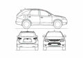 Blueprint Hyundai IX55 Veracruz SUV 2010 A4 Photo Print