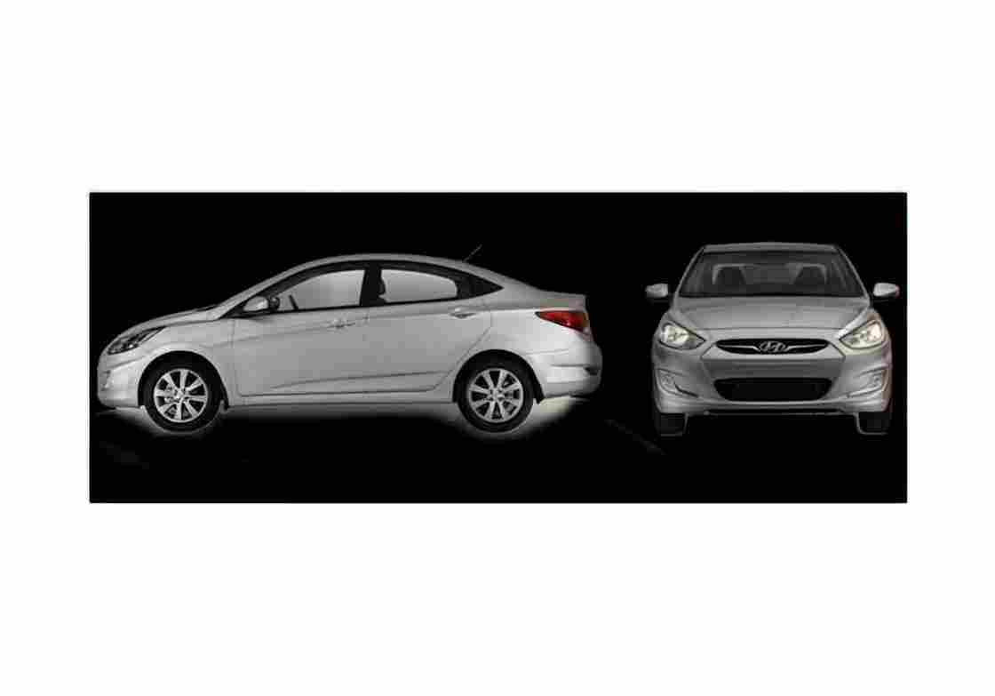 Blueprint Hyundai Solaris Sedan 2011 A4 Photo Print