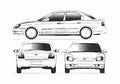 Blueprint Hyundai Sonata Sedan 2001 A4 Photo Print
