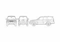 Blueprint Hyundai Terracan SUV 2005 A4 Photo Print