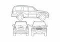 Blueprint Hyundai Terracan SUV 2008 A4 Photo Print