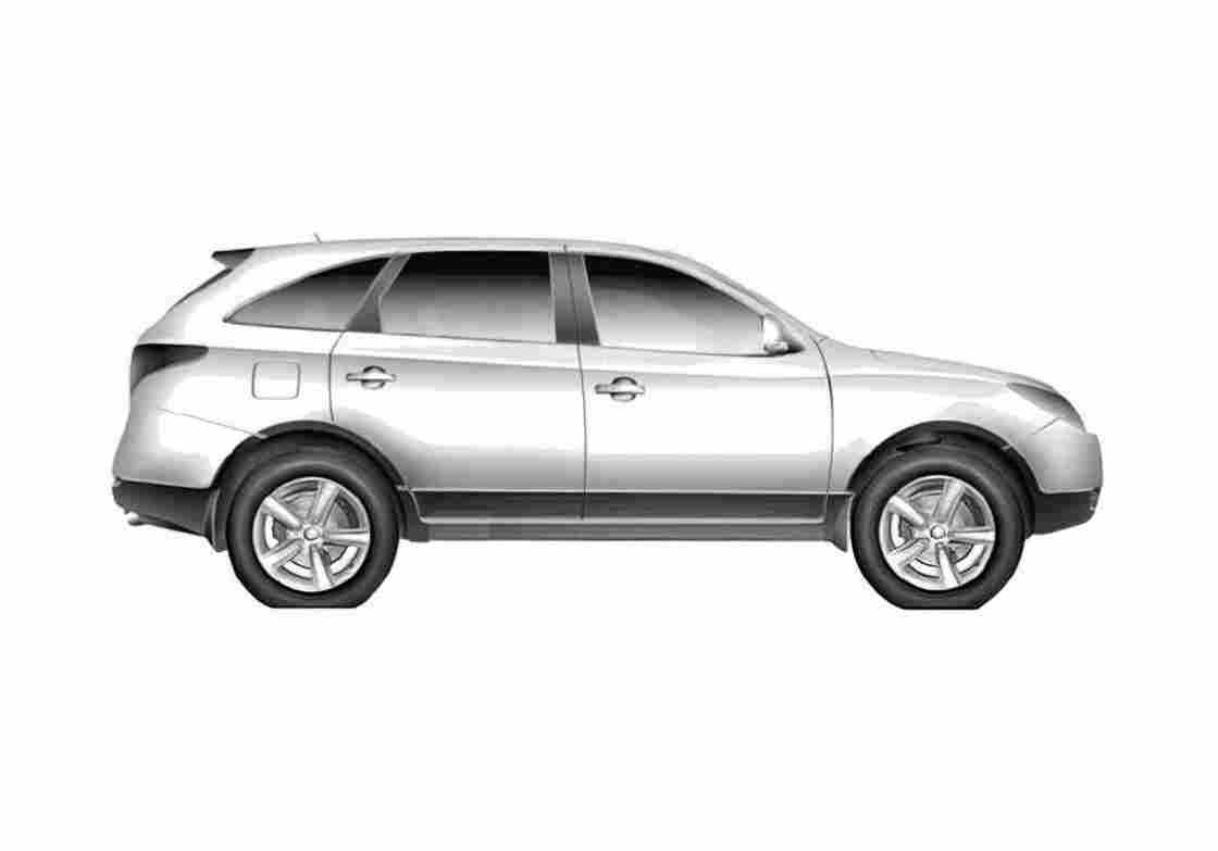 Blueprint Hyundai Veracruz SUV 2007 A4 Photo Print