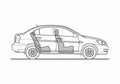 Blueprint Hyundai Verna Sedan 2006 A4 Photo Print