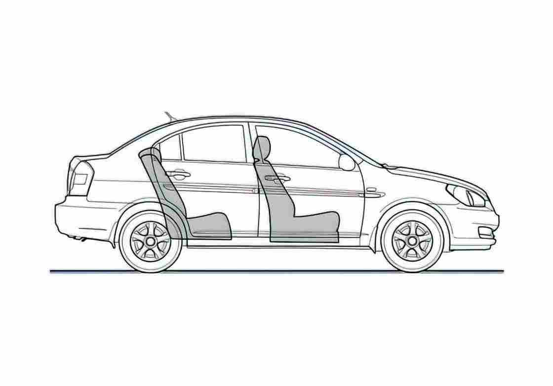 Blueprint Hyundai Verna Sedan 2006 A4 Photo Print