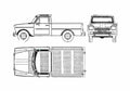 Blueprint IAME Rastrojero Pick up 1974 A4 Photo Print