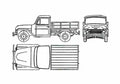 Blueprint IAME Rastrojero Truck 1954 A4 Photo Print